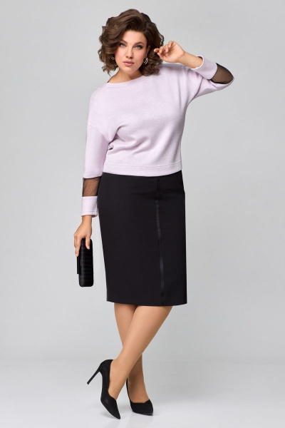Туника, юбка Мишель стиль 1089-2 розово-сиреневый - фото 7