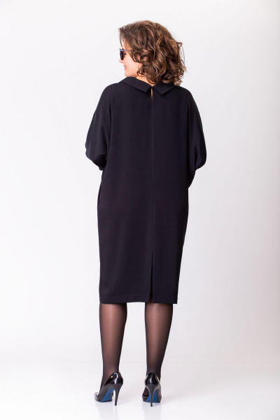 Платье EVA GRANT 7273 черный+тесьма_зебра - фото 6
