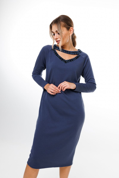 Кардиган, платье NikVa 397-2 синий - фото 8