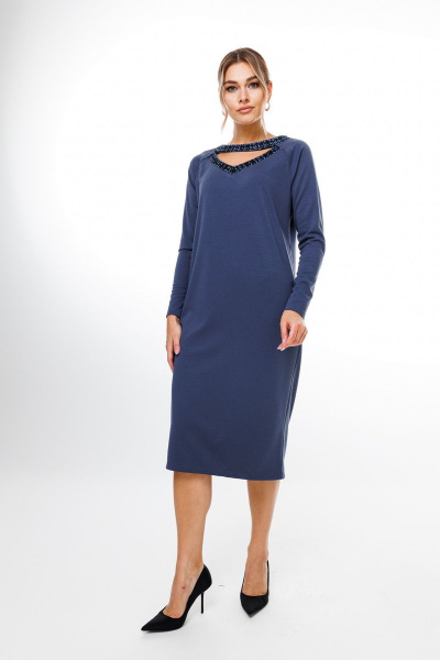 Кардиган, платье NikVa 397-2 синий - фото 7