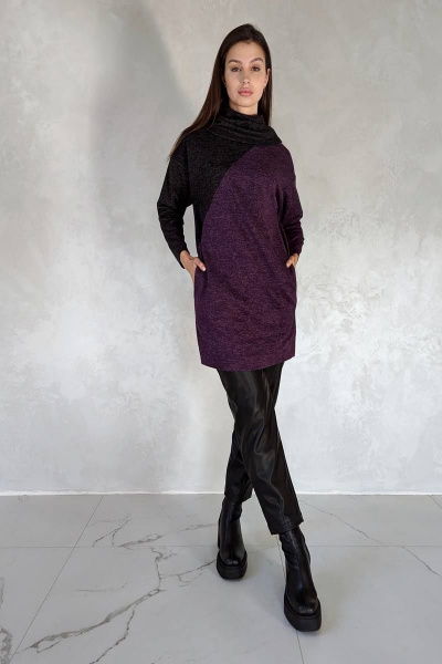 Платье Patriciа C15255 фиолетовый,черный - фото 1