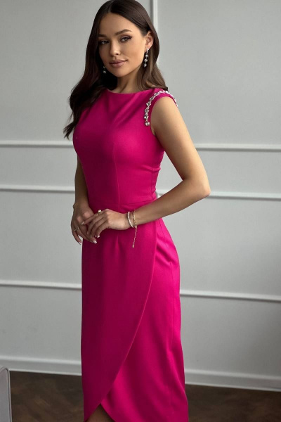 Платье Totallook 23-4-21 розовый - фото 2