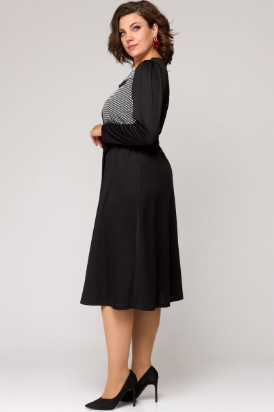 Платье EVA GRANT 7177 черный+гусиная_лапка - фото 7