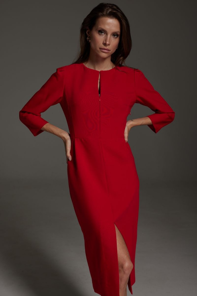 Платье DAVA 1136 красный - фото 2