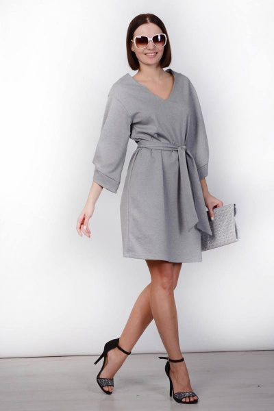 Платье Patriciа C15239 серый меланж - фото 1