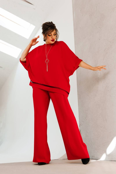 Блуза, брюки Romanovich Style 2-2430 красный - фото 3