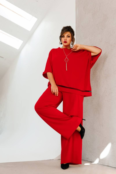 Блуза, брюки Romanovich Style 2-2430 красный - фото 1