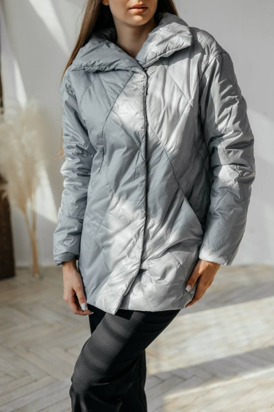 Куртка Стильная леди М-663 серый - фото 9