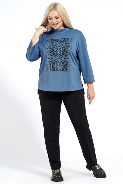 Блуза, брюки Alani Collection 2011 черный/синий - фото 4