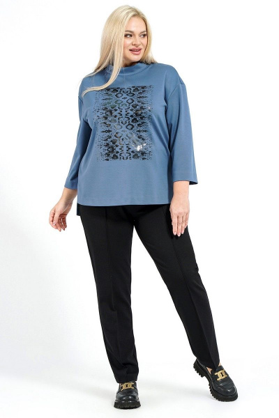 Блуза, брюки Alani Collection 2011 черный/синий - фото 2