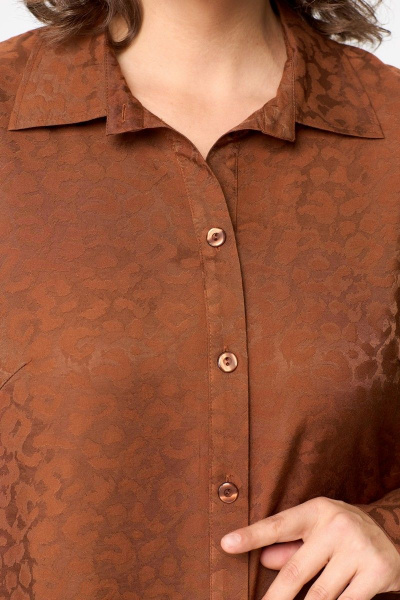 Блуза ANASTASIA MAK 1143 коричневый - фото 10