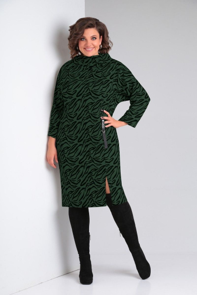 Платье VOLNA 1315 темно-зеленый - фото 1
