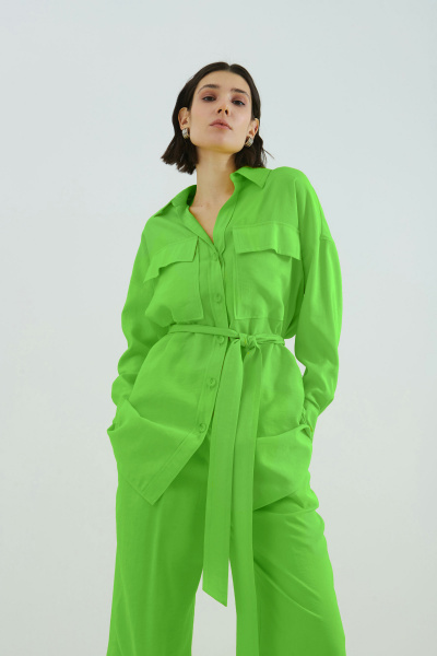 Блуза Elema 2К-12526-1-164 зелёный - фото 2