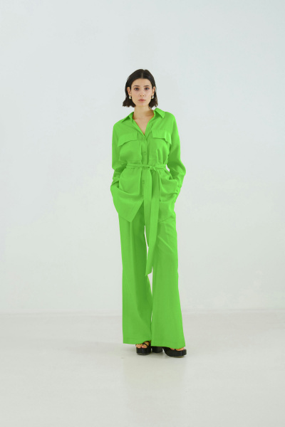 Блуза Elema 2К-12526-1-164 зелёный - фото 3