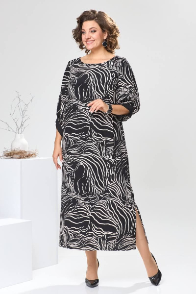 Платье Romanovich Style 1-2442 черный/разводы - фото 1
