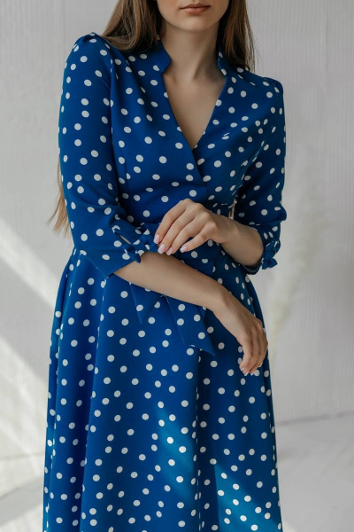Платье Стильная леди М-273 голубой - фото 8