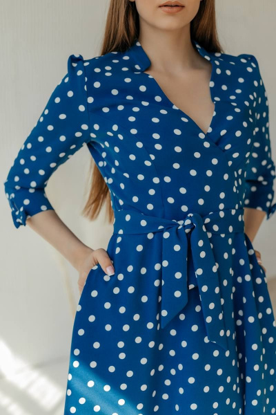 Платье Стильная леди М-273 голубой - фото 9