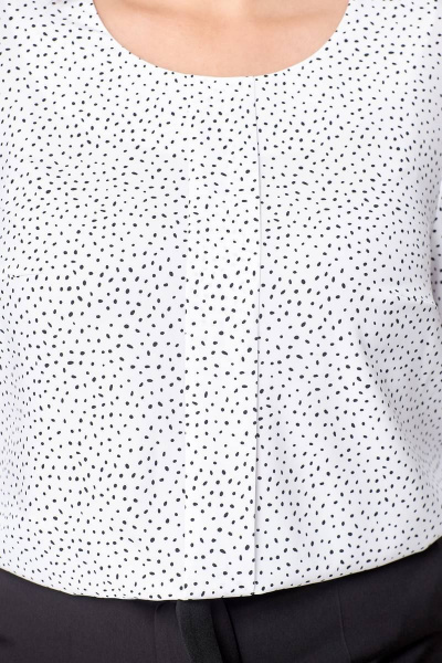 Блуза Swallow 688.2 белый/принт_черные_камни - фото 14