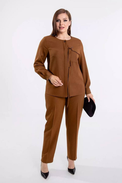 Блуза, брюки Daloria 9197 коричневый - фото 1