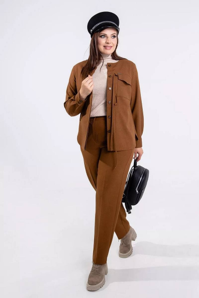 Блуза, брюки Daloria 9197 коричневый - фото 5