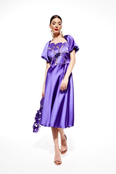 Платье ELLETTO LIFE 1975 фиолетовый - фото 10