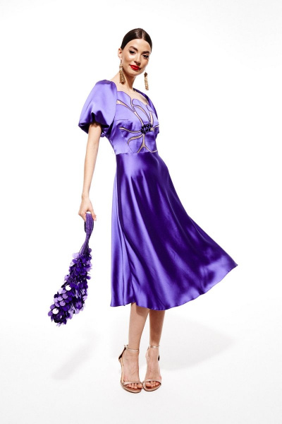 Платье ELLETTO LIFE 1975 фиолетовый - фото 9