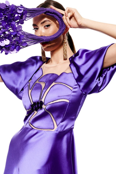 Платье ELLETTO LIFE 1975 фиолетовый - фото 7