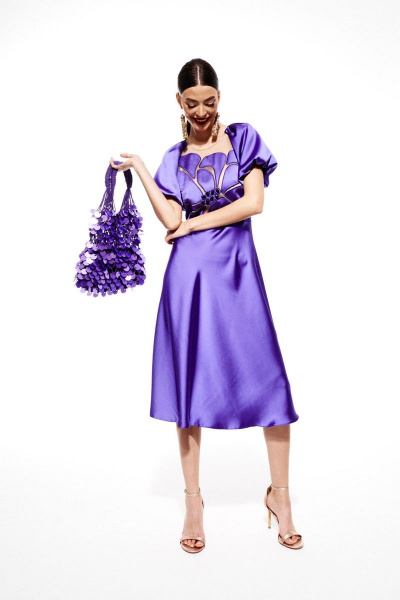 Платье ELLETTO LIFE 1975 фиолетовый - фото 4
