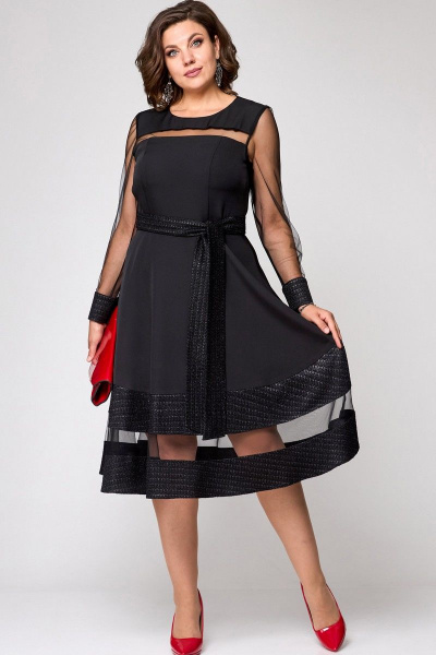 Платье EVA GRANT 7310 черный - фото 2