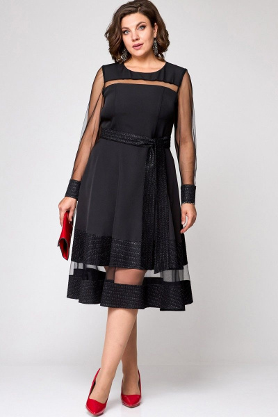 Платье EVA GRANT 7310 черный - фото 1