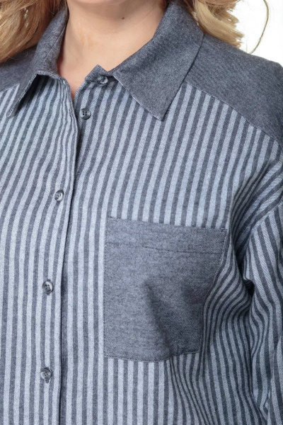Рубашка Anelli 1074 синий/серый - фото 3