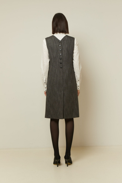 Платье Elema 5К-12893-1-164 тёмно-серый_меланж - фото 3