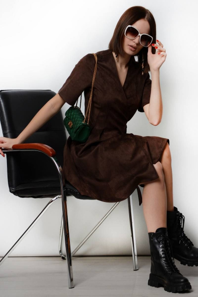 Платье Patriciа NY15257-К коричневый - фото 3