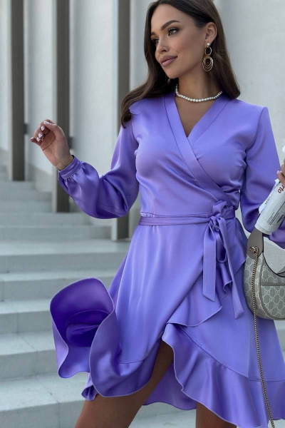 Платье Totallook 22-4-20 фиолетовый - фото 12