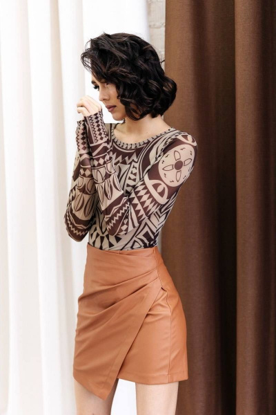 Юбка Totallook LY2022Skirt Brown - фото 3