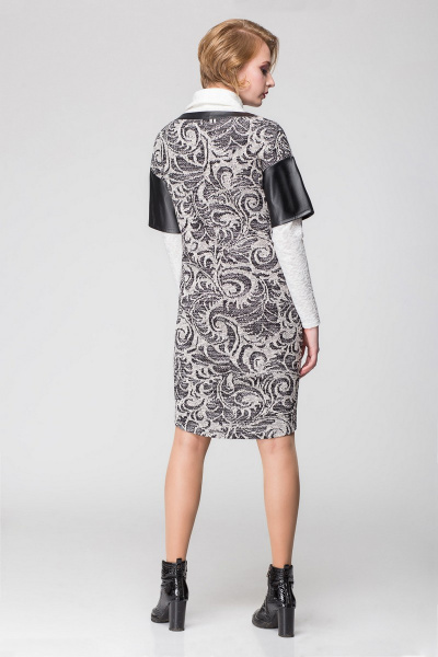Джемпер, платье LaKona 1072 серый+черный - фото 2