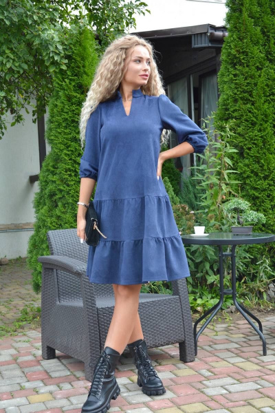 Платье Patriciа C15165 сине-серый - фото 1