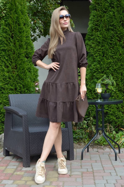 Платье Patriciа F15165 коричневый - фото 2