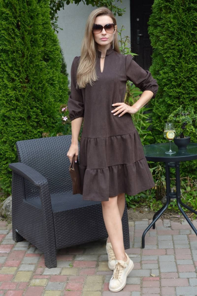 Платье Patriciа F15165 коричневый - фото 1