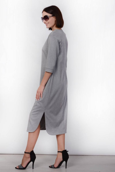 Платье Patriciа F15213 серый меланж - фото 3