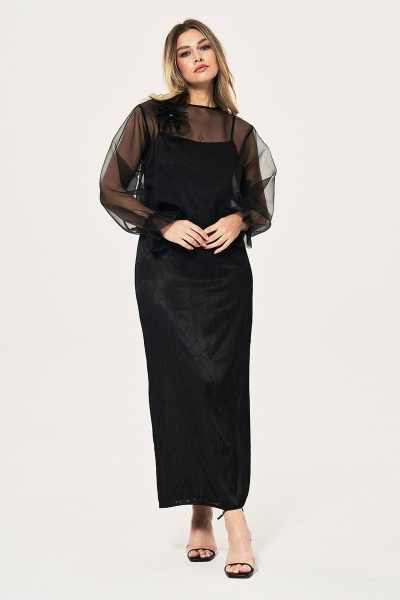 Блуза, платье Koketka i K 1097 черный - фото 4