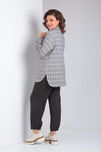 Брюки, рубашка Милора-стиль 1170 серый/графит - фото 2