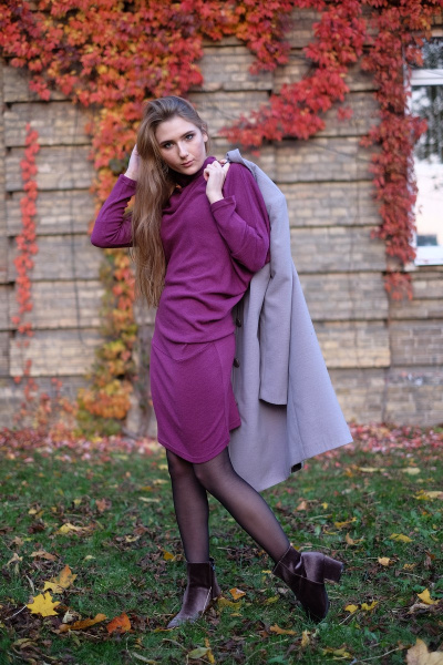 Платье Lamazo 007 пурпурный - фото 2