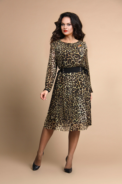 Платье Alani Collection 651 леопард - фото 1