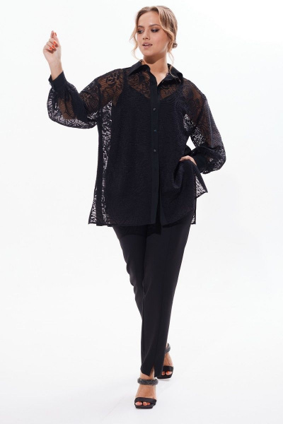 Блуза Condra 16226 черный - фото 3