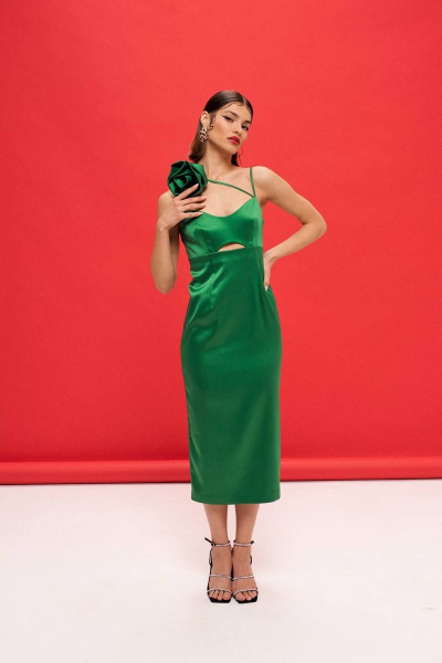 Платье VIZANTI 9392 зеленый - фото 2