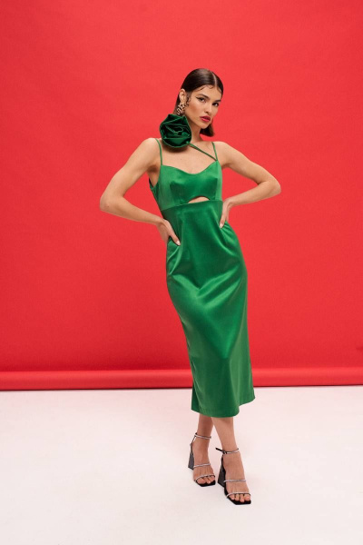 Платье VIZANTI 9392 зеленый - фото 4