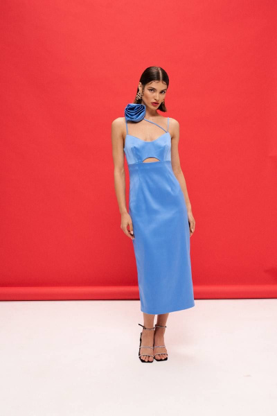 Платье VIZANTI 9392 голубой - фото 4