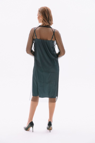 Накидка, платье NikVa 415-1 графит-черный - фото 2