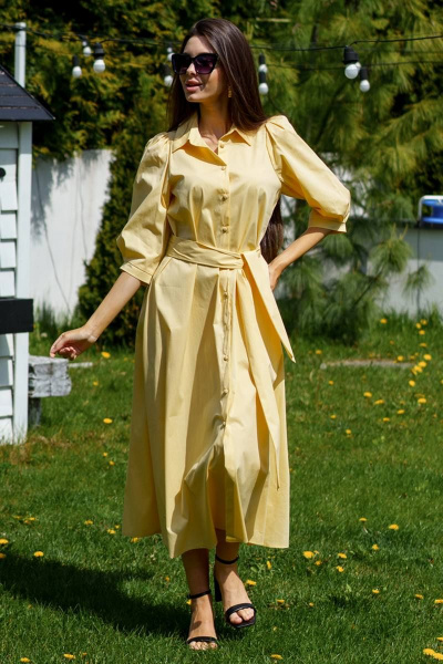 Платье Ivera 1019L желтый - фото 7